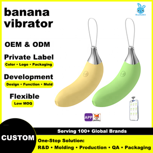 <span class=keywords><strong>Vibratore</strong></span> a Forma di Banana Controllato da <span class=keywords><strong>App</strong></span>, Design Fruttato Carino, Giocattolo Sessuale Divertente e Discreto per Donne, BlueRabbt Vendita all'Ingrosso Etichetta Privata - Product Image 1