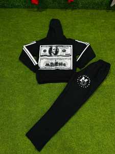 Ensemble de survêtement deux pièces à capuche, épais, imperméable, imprimé, confortable et décontracté pour le printemps - Product Image 3