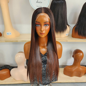 Vietnamese Virgin Hair <b>Long</b> Bone Straight Ombre Color for Lace <b>Wig</b> Transparent Double Drawn 5X5 Closure Glueless 200% Density - Product Image 4