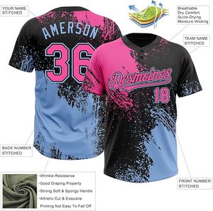 Camiseta de Béisbol y Sóftbol Personalizada para Adultos, con Nombre y Logotipo, Suave, Transpirable, que Absorbe la Humedad, Ropa Deportiva para Jugadores y Aficionados - Product Image 3