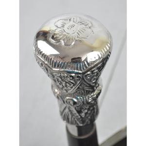 Fancy Walking Stick For Men's Black Cane Eco Friendly And Durable Handmade Walking Stick With Metal Handle Customizable Designs - Product Image 3