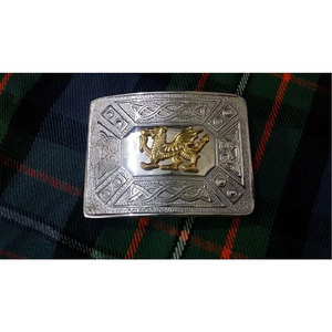 Nouvelle boucle de ceinture écossaise traditionnelle pour homme, motif dragon celtique gallois, finition chromée, bicolore, OEM ODM - Product Image 2