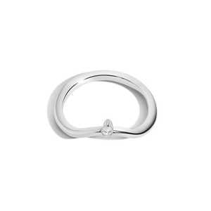 Custom 14K 18K Solid Gold Pear Cut Lab Grown Diamond <b>Ring</b> Half Bezel Set Art Deco Curved <b>Wave</b> Wedding Band For Women's Wholesale - Product Image 3