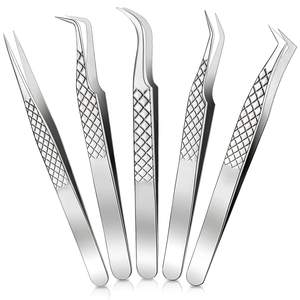 Pinzas Profesionales para Pestañas, Pinzas Multiusos de Acero Inoxidable para Cejas y Depilación - Product Image 5