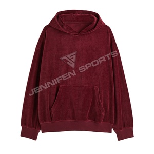 Sweat à capuche d'hiver tendance pour homme, personnalisable avec logo, 100 % velours, couleur unie, manches longues, respirant, séchage rapide, pull-over décontracté - Product Image 1