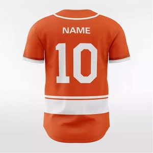 Maillot de baseball personnalisé sublimé professionnel, entièrement boutonné, équipement d'équipe, respirant, séchage rapide, pour l'Europe - Product Image 3