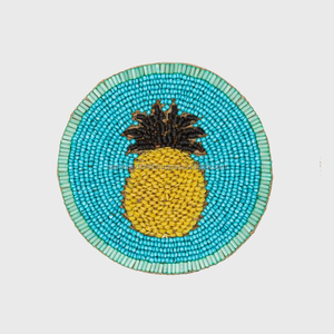 High Best Quality New Design Embroidery Glass Beads Coasters Classic <b>Beaded</b> Style Eco-Friendly Custom Color at Wholesale Rate - Product Image 6