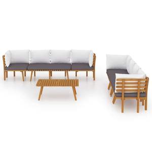 Conjunto de Muebles de Jardín en Gris Oscuro y Blanco para Patio - Product Image 3