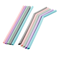 Paille en silicone flexible facile à nettoyer avec différentes tailles personnalisées sur demande avec les services d'usine