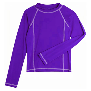 Rashguard pour garçons à manches longues, en polyester et élasthanne, écologique, respirant, séchage rapide, léger, design personnalisé imprimé, protection UV - Product Image 2
