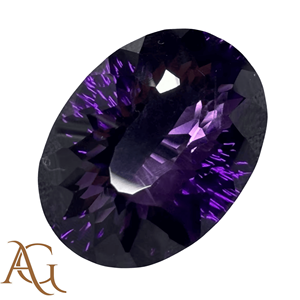 Ametista natural ovalada con corte cóncavo láser, tallado en intaglio, gema suelta tallada en morado para fabricación de joyas, precios al por mayor, cristal. - Product Image 3