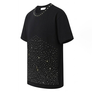 T-shirt uni pour homme à manches courtes, col rond, coupe décontractée, 100 % coton molletonné, écologique, infroissable, doux et confortable - Product Image 4