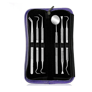 Dental Examination Instrument Kit Stainless Steel Set Mouth Mirror Probe <b>Needle</b> Dental Cleaning Tools Professional Kit - Product Image 6