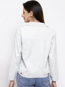 Veste en jean classique pour femme, manches longues, style basique, en coton, décontractée, streetwear, fournisseur OEM - Product Image 4