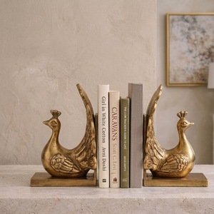 Modern Luxury Decorative Metal Bookends for Bookshelf Home Office Library Living Room Shelf Organization Interior Decoration - Product Image 3