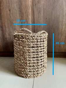 Vietnam High Quality Seagrass Storage <b>Basket</b> Planter, Natural Handwoven <b>Wicker</b> Flower Pot, Eco-Friendly Rustic Home Decor - Product Image 4