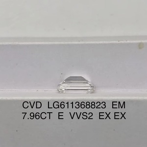 Diamant de laboratoire cultivé en vrac, taille émeraude, 5,05 carats, couleur F, pureté SI1, certifié IGI, HPHT CVD, pour la joaillerie - Product Image 4
