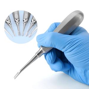 Élévateur dentaire en acier inoxydable, droit et courbé, pour la dentisterie, tournevis chirurgical, kit d'instruments de laboratoire - Product Image 1