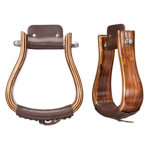 Estribos de madera natural para montar a caballo, soporte duradero para los pies, accesorios para el sillín, equipo ecuestre hecho a mano para jinetes - Product Image 2