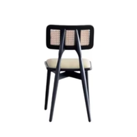 Chaises de restaurant en bois et rotin, design simple, dossier combiné, couleur sur demande