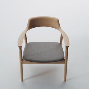 Graceful Solid Teak Wood <b>Chair</b> with <b>Padded</b> Seat and Backrest Designed for Refined Comfort in Contemporary Interiors - Product Image 1