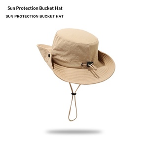 New <b>Summer</b> <b>Hat</b> Unisex Outdoor Mountaineering Fisherman <b>Hat</b> Polyester Breathable Adjustable Wide Brim Bucket <b>Hat</b> for <b>Men</b> - Product Image 1