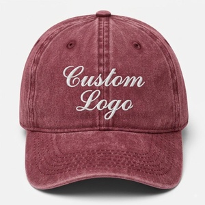 Gorra de Béisbol Unisex de Algodón con Visera Curva, Estilo Casual, de Tela Vaquera Lavada, con 6 Paneles y Bordado de Logotipo Personalizado al por Mayor - Product Image 1
