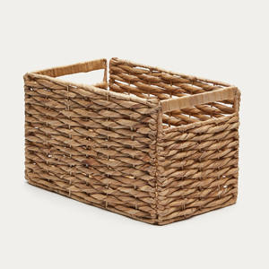 Accessoires d'ameublement faits à la main, paniers pliables en jacinthe d'eau, paniers de rangement tissés - Product Image 1