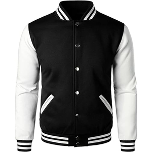 Unisex Varsity Baseball Jacket Vintage Casual College Streetwear Slim Fit <b>Winter</b> Warm Basketball <b>Coats</b> Geometric Stand Collar - Product Image 1