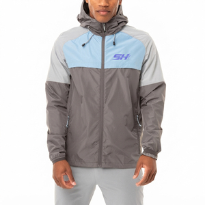 <b>Men's</b> Windbreaker <b>Jacket</b> 100% Polyester High Quality <b>Lightweight</b> Breathable Quick Drying Waterproof Custom <b>Men's</b> Sports <b>Jacket</b> - Product Image 1