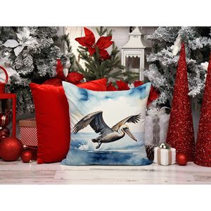 Pelican Diving Decorativo Throw Pillow Lavable a máquina 14H x 14W para interior Exterior Sofá Cama o decoración de patio - Product Image 6