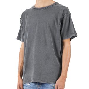 Camiseta de Hombre con Diseño de Logotipo Personalizado, Lavado Ácido, Alta Calidad, 100% Algodón, Hombros Caídos, Talla Grande, 2026 - Product Image 4