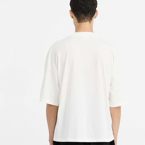 Fabricante de Camisetas Extra Grandes de Algodón para Hombre, Camiseta Holgada Lisa, Estilo Urbano, Tejido Grueso - Product Image 3