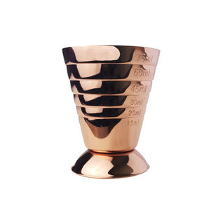 Copper Beer Jigger Glass Wine <b>Measure</b> Shot Glass for Barware <b>Tool</b> for Sale Jigger Glass Wholesale Supplier - Product Image 3