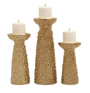 Tiges en fil d'or spiralé sur bases coniques en marbre blanc, disponibles à prix de gros. - Product Image 4