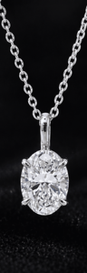 Collar con Colgante de Diamante Cultivado en Laboratorio, Plata de Ley 925, 1 Quilate, Certificado IGI, Diamante de Laboratorio con Engaste en Cesta, Collares con Colgante Colgante - Product Image 4