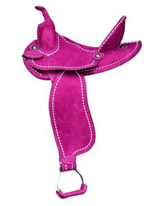 Venta caliente verde azulado con blanco Buckstitch caballo cuero Western Show barril carreras caballo sillín portátil equitación multicolor - Product Image 4