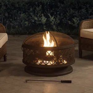 Bol à feu en acier fait main par le fabricant pour applications résidentielles, commerciales, hôtelières et aménagement paysager de luxe, barbecue à gaz extérieur - Product Image 1