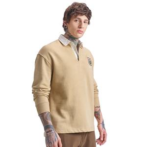 เสื้อรักบี้แขนยาวผู้ชายแบบสั่งทำพิเศษ ผ้าเจอร์ซีย์โพลีเอสเตอร์/คอตตอน 100% ระบายอากาศได้ดี แห้งเร็ว ปักโลโก้ตามสั่งด้านหลัง/ด้านหน้า - Product Image 3