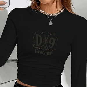 Chemise à manches longues pour femme à la mode Dog Groomer - Product Image 1