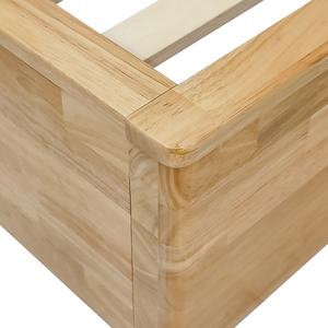 Wholesale Rubberwood Tatami Queen Bed Japanese Style KD Bedroom Furniture Eco-Friendly Wooden Platform Bed <b>Frame</b> Vietnam OEM/ODM - Product Image 5