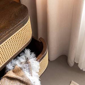 Commode Vandana Ultra Optima à 6 tiroirs en bois de manguier et cannage - Product Image 5