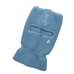 Light Blue Knit Balaclava Full Face Mask Winter Ski Hat Unisex Adult 56-58CM <b>Head</b> Circumference Acrylic Material - Product Image 3