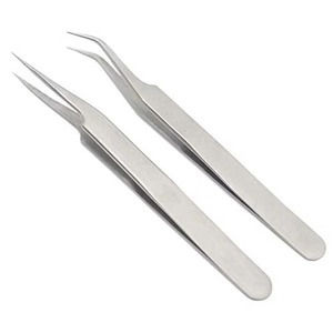 Pinzas de Aislamiento para Pestañas Rectas, Pinzas de Acero Inoxidable de Punta Fina para Extensión de Pestañas, Herramienta Profesional de Maquillaje para Salón de Belleza - Product Image 1