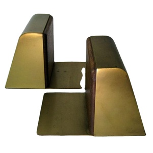Gold Pvd Coating Metal Bookends For Office Desktop <b>Display</b> Adjustable Latest Design <b>Book</b> Ends For Sale - Product Image 1