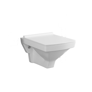 WC monobloc moderne à chasse d'eau Tornado, abattant à fermeture douce, siphon en P, céramique blanche, mural, écologique, pour appartement, salle de bain, maison - Product Image 3