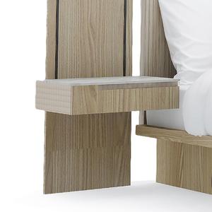 Mesa de Noche Flotante Moderna con Acabado de Madera y Almacenamiento para Dormitorio, Diseño Personalizado - Product Image 1