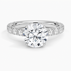 Anillo BOJ 0115, Corte Redondo, Plata 925, Colección Luxe, Anillo Solitario con Engaste de Puntas, Diamante de 2ct, Color D, VVS1, Moissanita GRA - Product Image 1