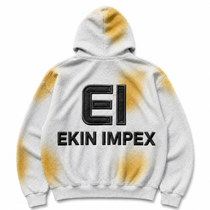 เสื้อฮู้ดดี้โอเวอร์ไซส์ผู้ชาย Ekin Impex ผ้าฝ้ายเฟรนช์เทอร์รี่ สไตล์ลำลอง สตรีทแวร์ พิมพ์ลายโลโก้ มีกระเป๋าหน้า ทรงพอดีตัวสำหรับฤดูใบไม้ร่วง - Product Image 2