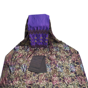 Tela Morada de Lujo Fransawi Dirac 100% Poliéster con Bordado Pesado de Lentejuelas, Diseño Elegante para Vestidos de Fiesta y Bodas Africanas - Product Image 6